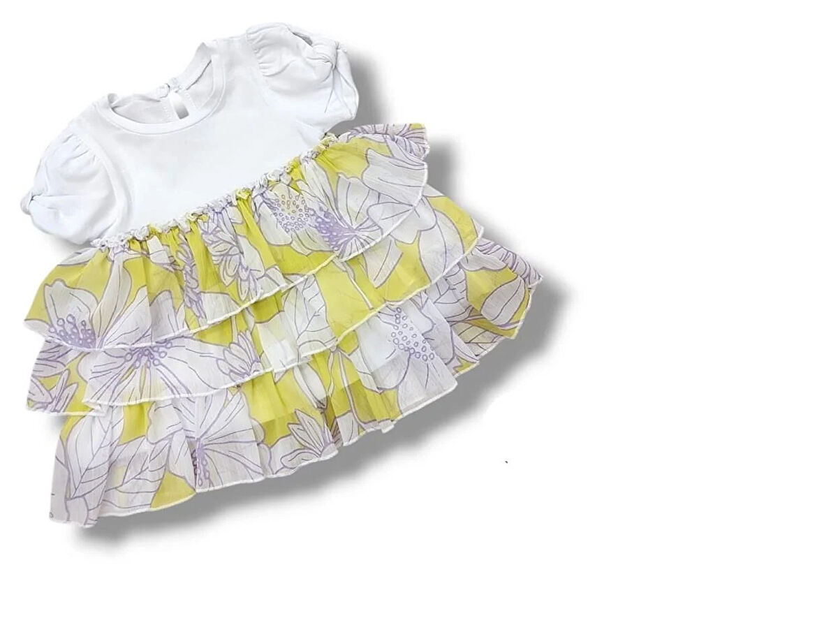Kız Bebek Çiçekli  Elbise 50554