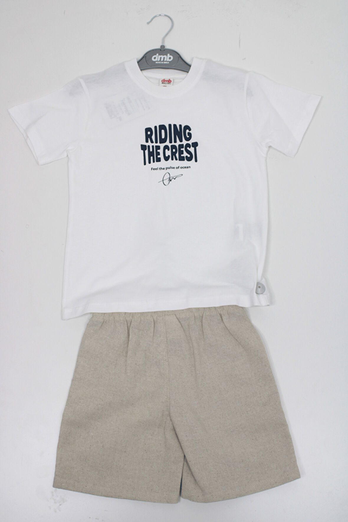 Dmb Erkek Çocuk Keten Şortlu Takım