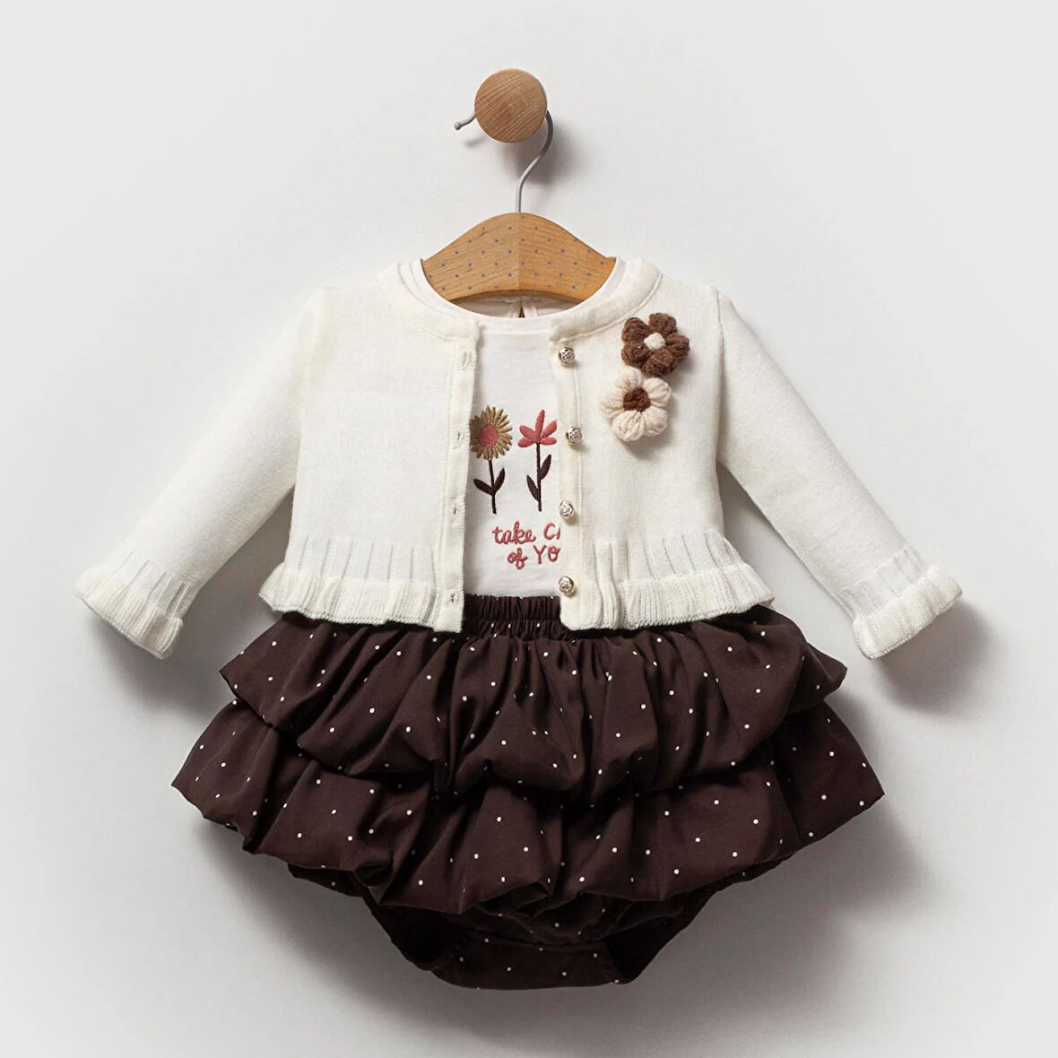 Kız Bebek Blumli 3'lü Takım CMN-3733