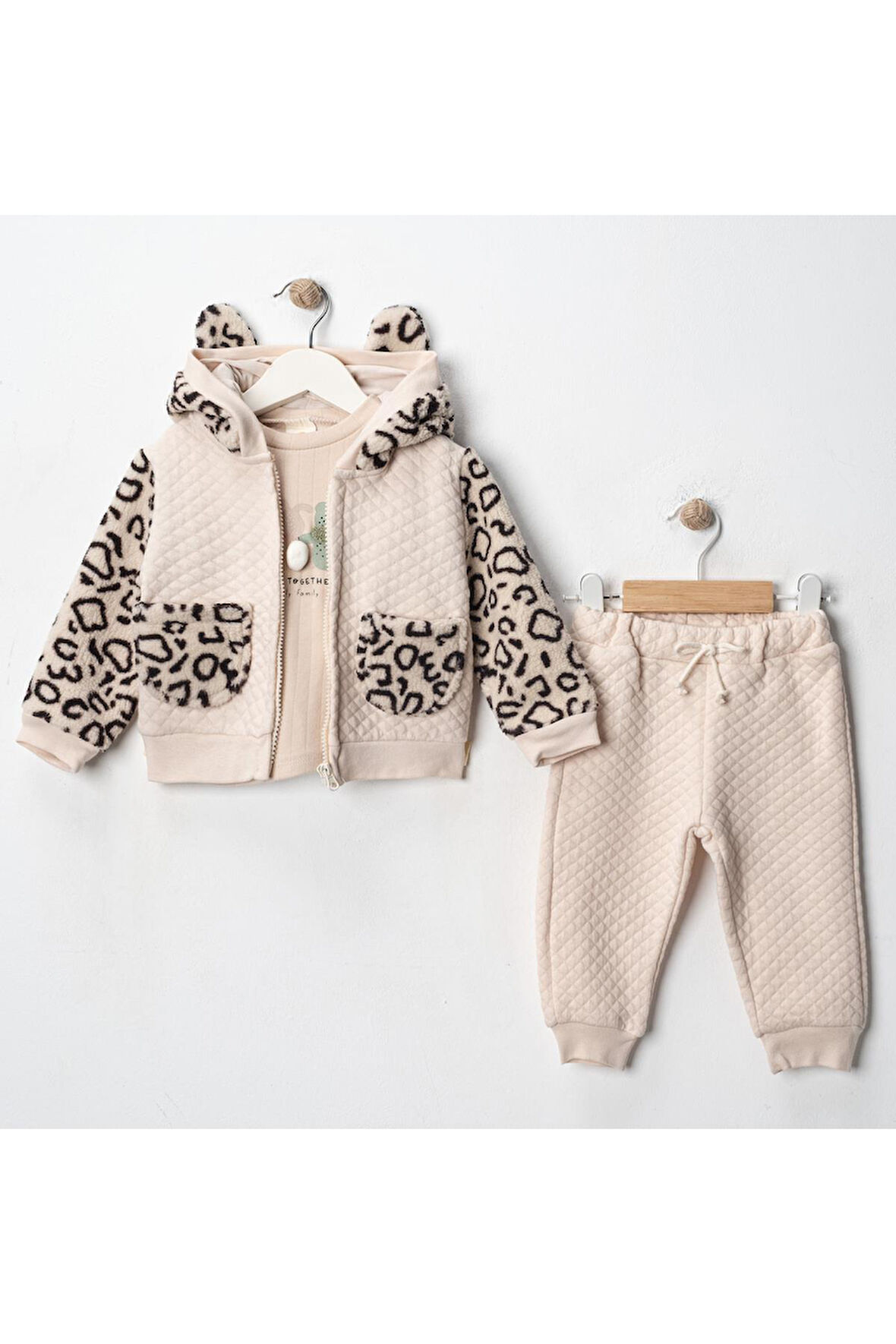 Kız Bebek 3'lü Ceketli Takım VIA-9719