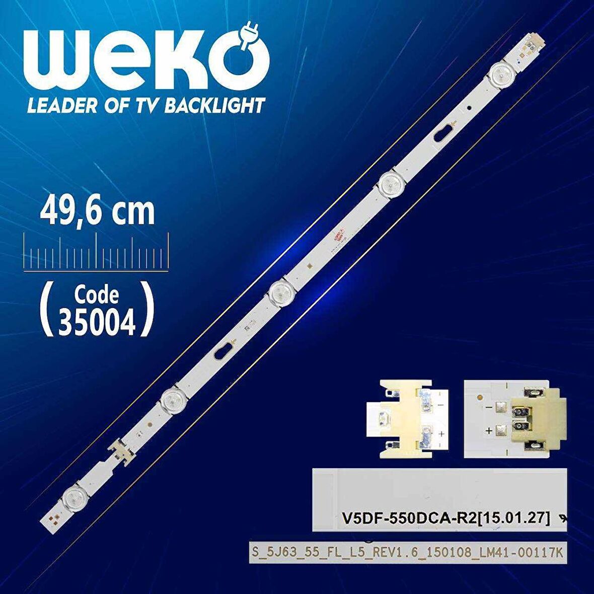 V5DF-550DCA-R2 - S_5J63_55_FL_L5_REV1.6_150108_LM41-00117K - LEFT - 49.6 CM 5 LEDLİ (WK-793)