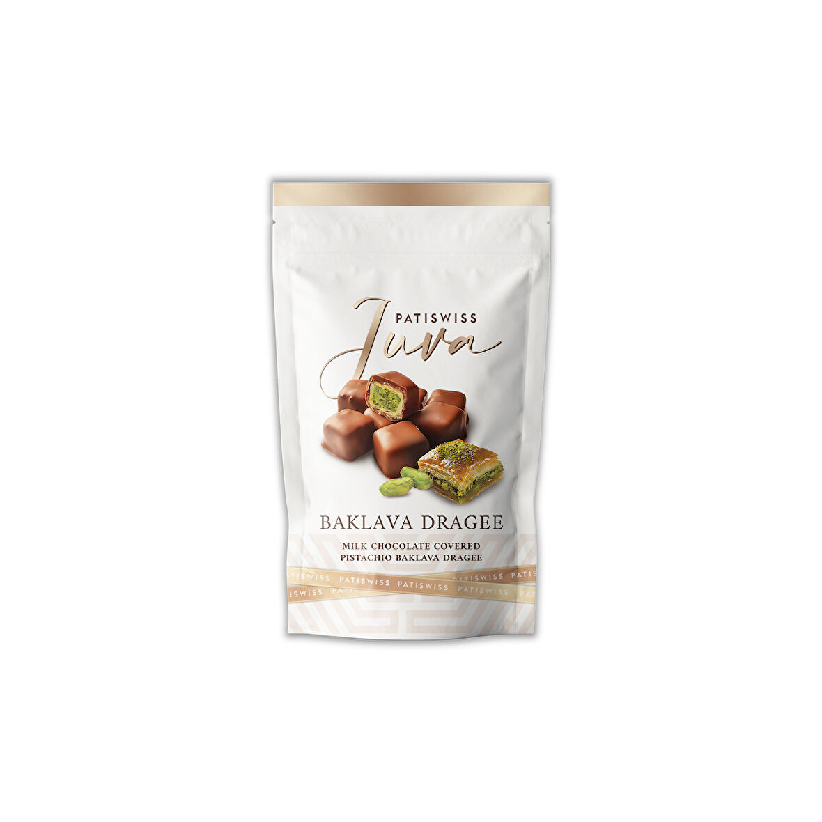 Juva Sütlü Çikolata Kaplı Antep Fıstıklı Baklava Draje, 80G