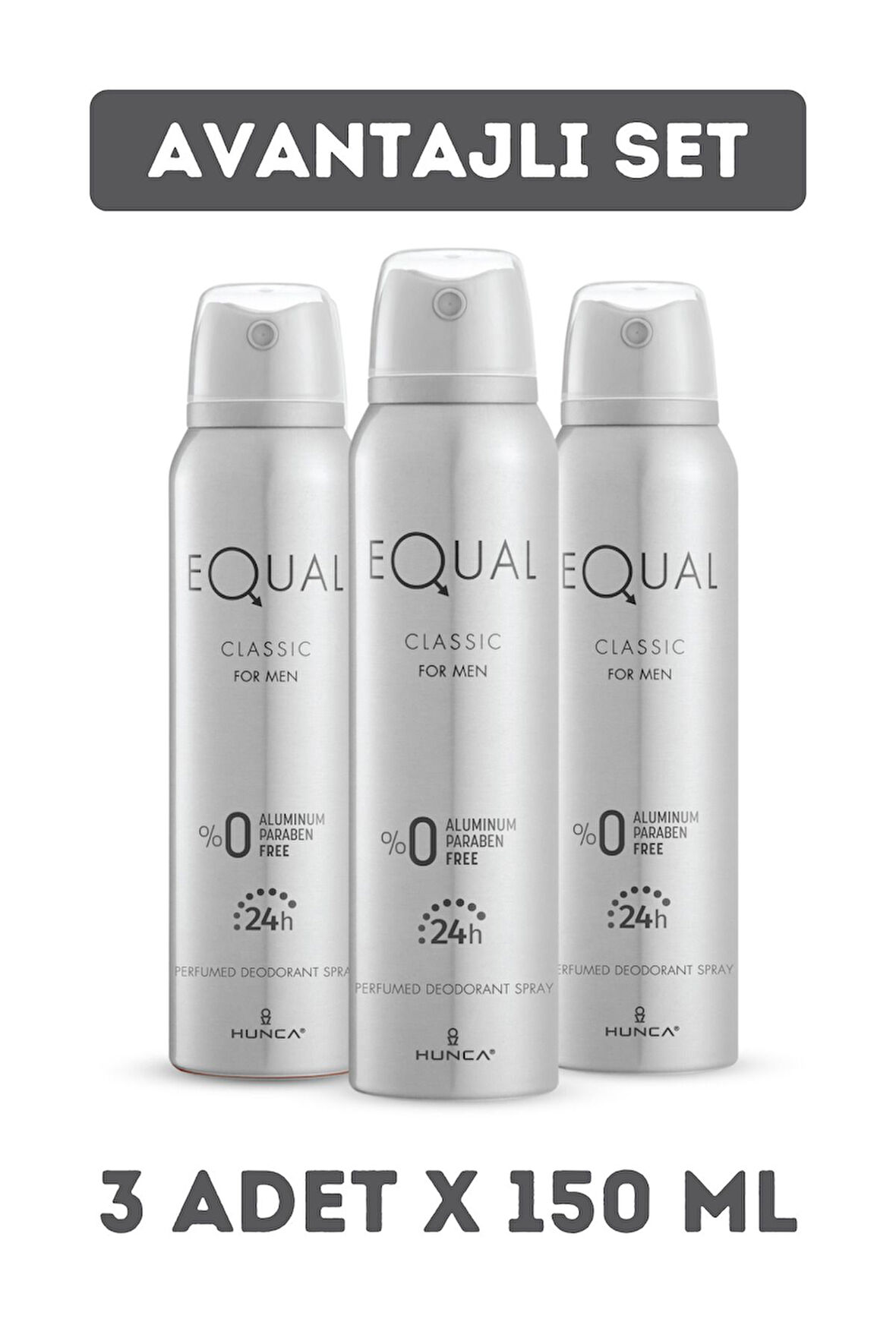 Equal Klasik Deodorant Erkek 150 ml 3 Adet