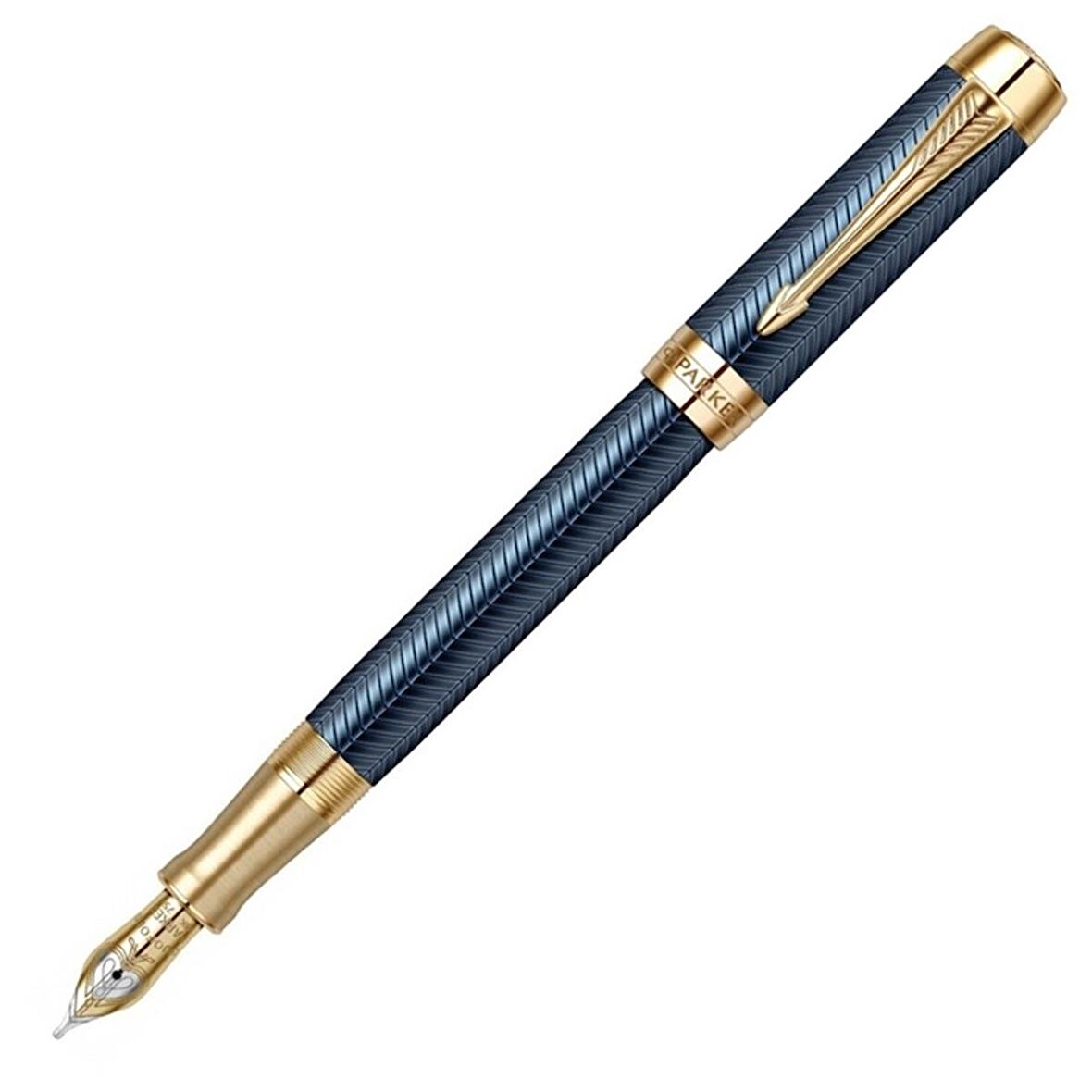 Parker Duofold Prestij Dolma Kalem Mavi Chevron Fine (F)