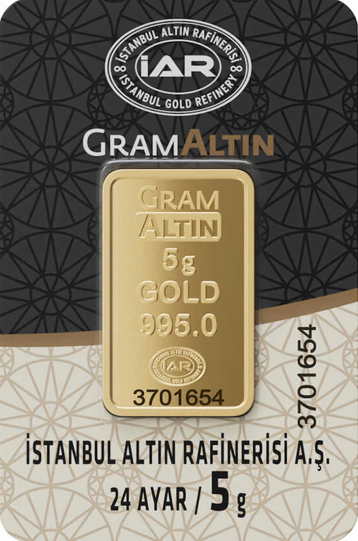 İAR 24 Ayar 5 Gram Külçe Altın - Ahlatcı NadirGold AgaKulche