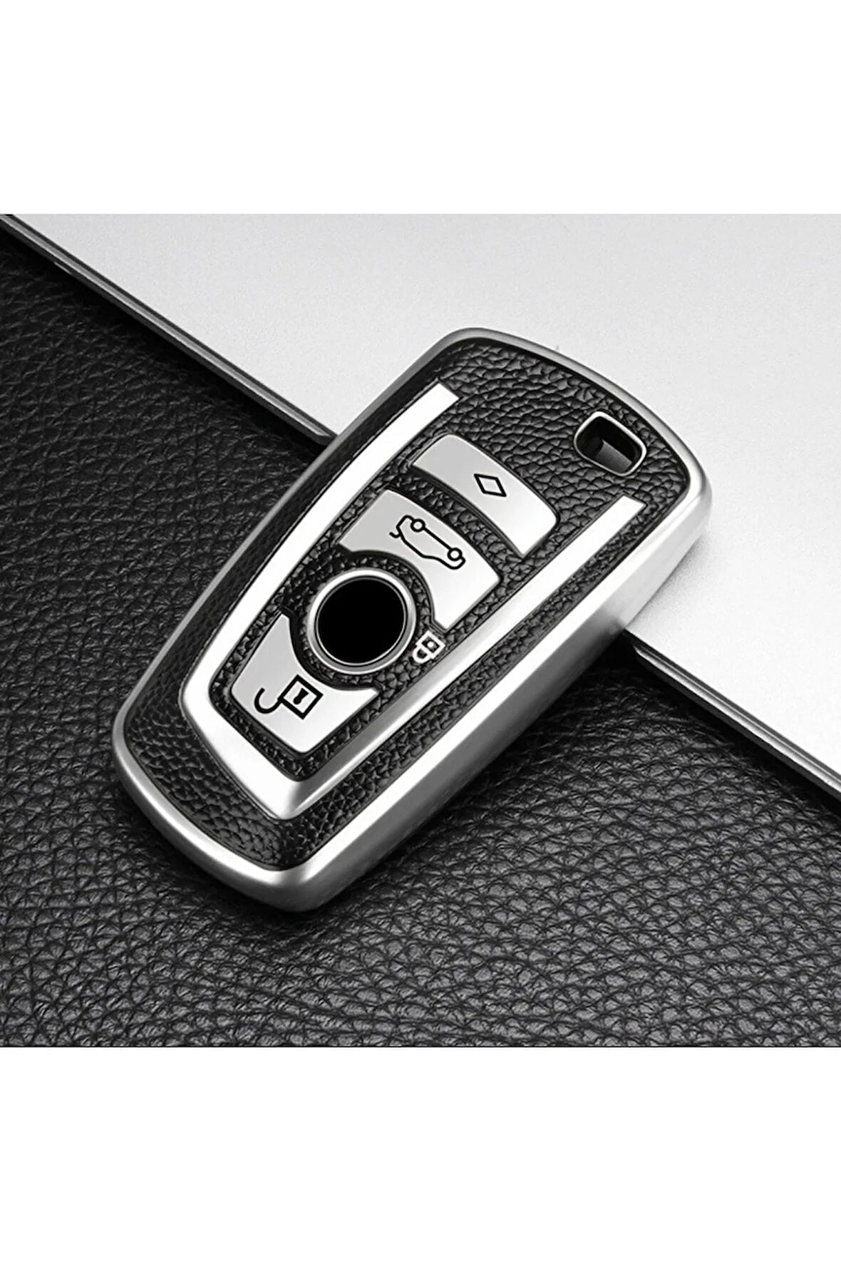 Bmw 2 Serisi F22 Anahtar Kılıfı Lüx Gümüş Renk