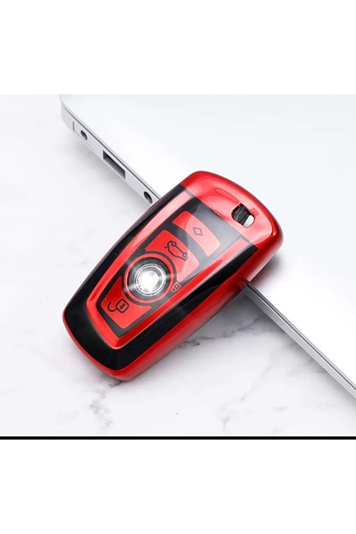 Bmw 5 Serisi F10 Anahtar Kılıfı Parlak Kırmızı Renk