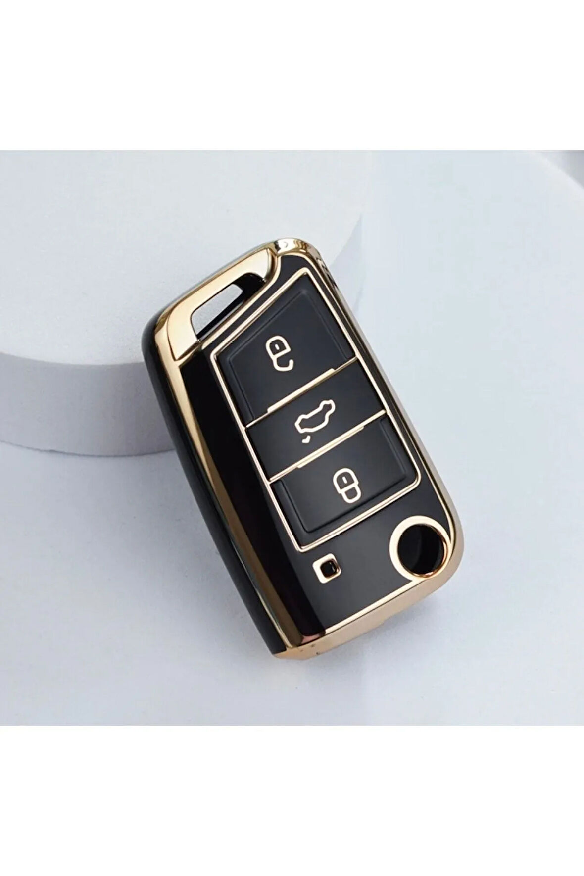 Seat Leon Mk3 Gold Anahtar Kılıfı Siyah Renk