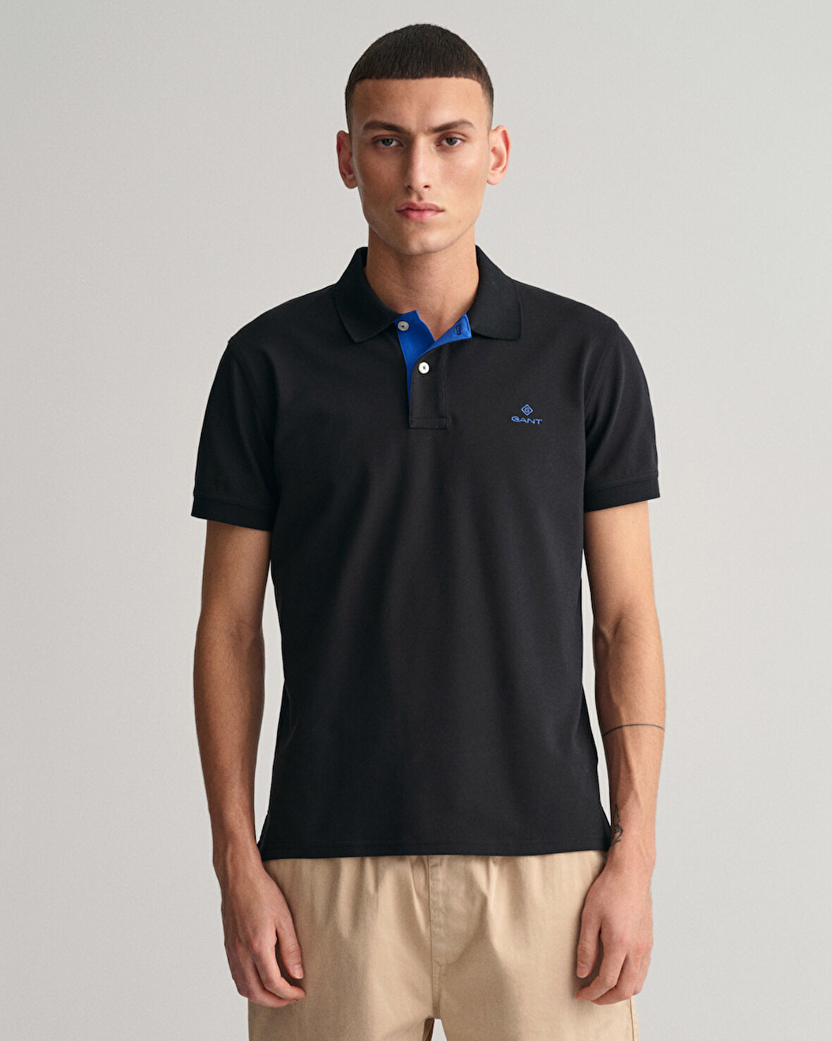GANT Erkek Siyah Slim Fit Polo