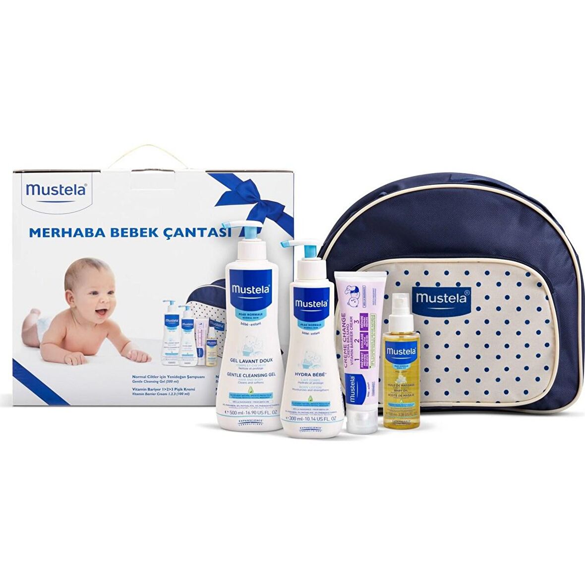  Mustela Merhaba Bebek Çantası Seti