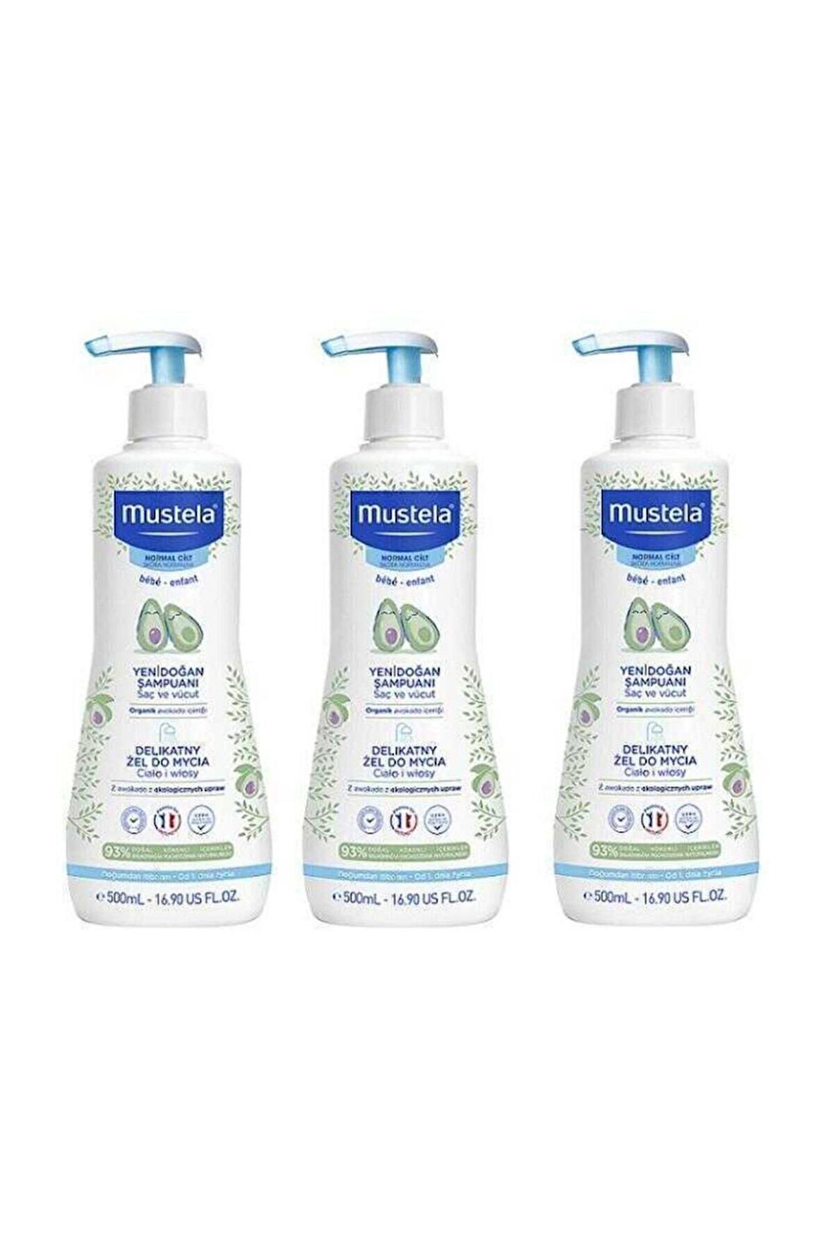 Mustela Yenidoğan Şampuanı 500 ml 3 Adet