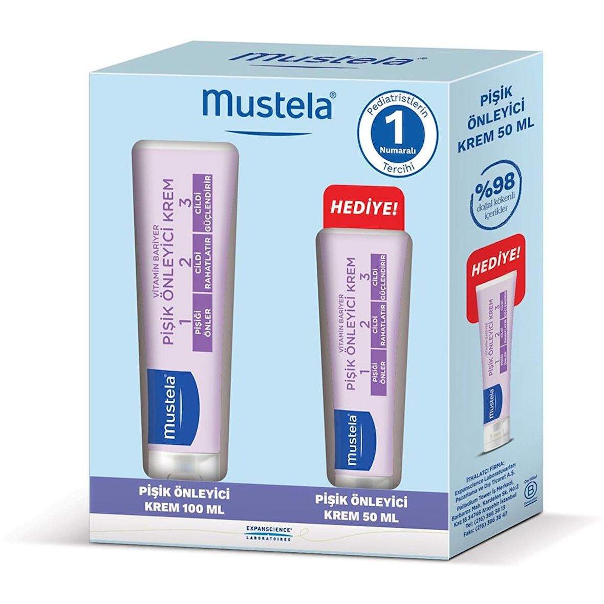 Mustela Vitamin Barrier 1-2-3 Pişik Önleyici Krem 100 Gr + 50 Gr Hediyeli