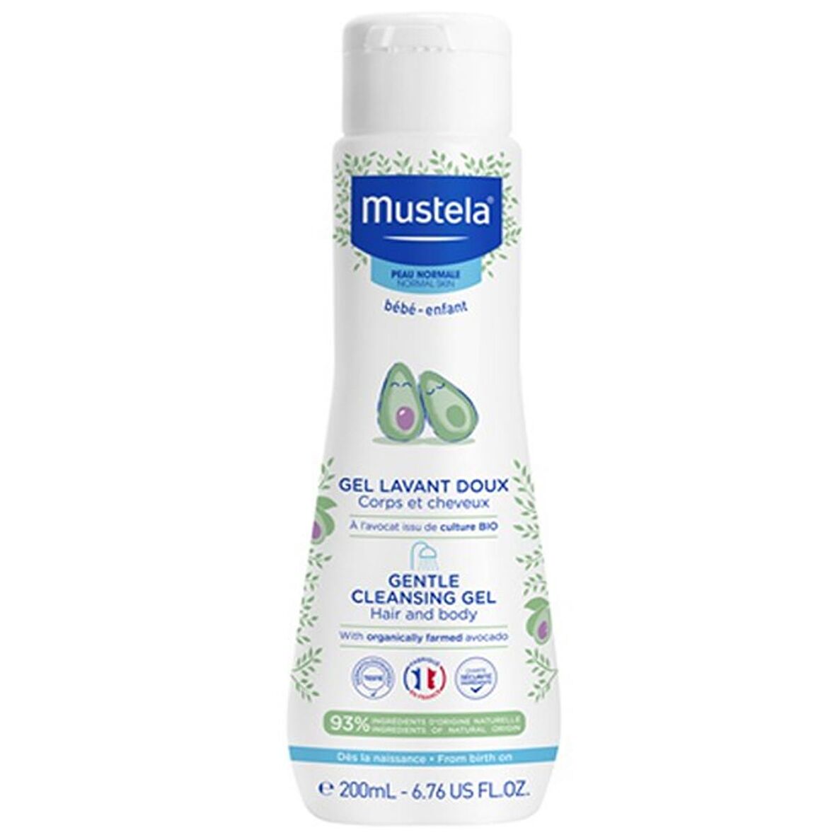 Mustela Göz Yakmayan Avokado Özlü Yenidoğan Uyumlu Saç ve Vücut Şampuanı 200 ml