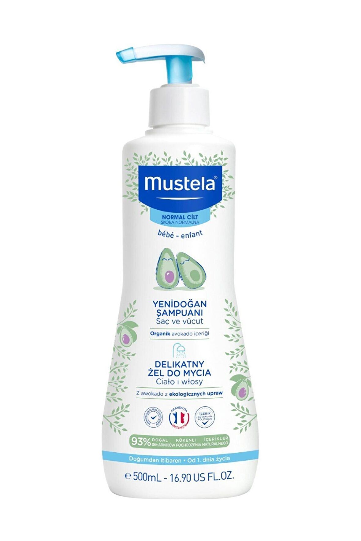 Mustela Gentle Cleansing Gel Yenidoğan Şampuan 500 ml 