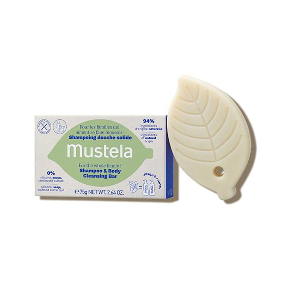 Mustela Tüm Aile İçin Şampuan ve Vücut Temizleme Barı 75g