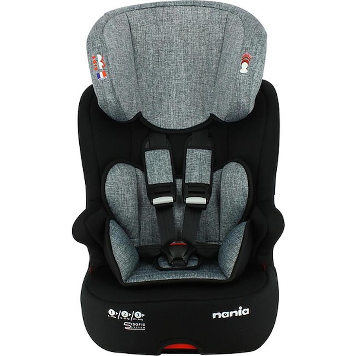 Nania Racer Isofixli 9 - 36 kg Oto Koltuğu Gri - Siyah