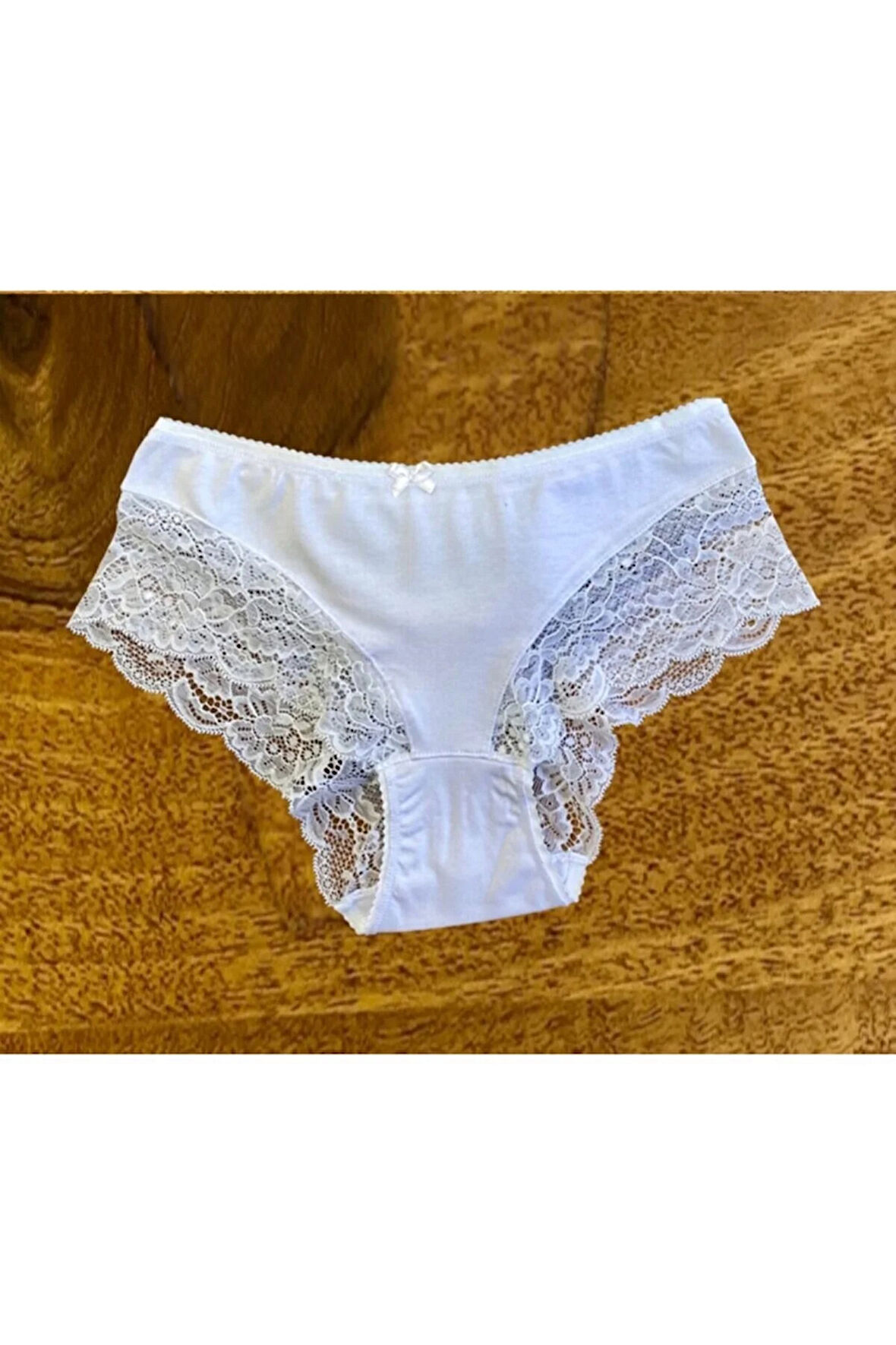 Belinay 0123 Dantel Detaylı Modal Kadın Külot Beyaz M