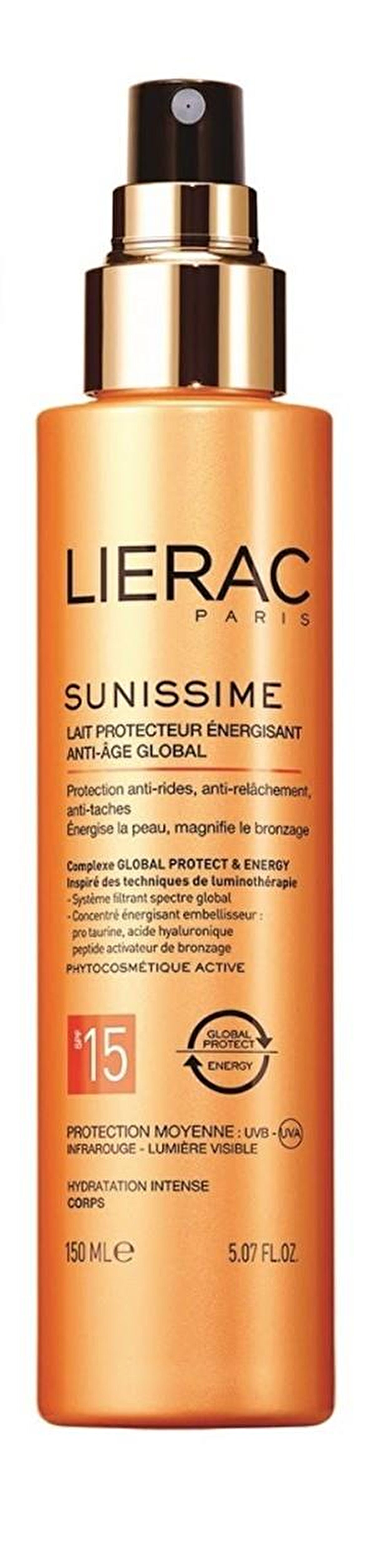 Lierac Sunissime 15 Faktör Yaşlanma Karşıtı Tüm Cilt Tipleri İçin Renksiz Yüz Güneş Koruyucu Sprey 150 ml