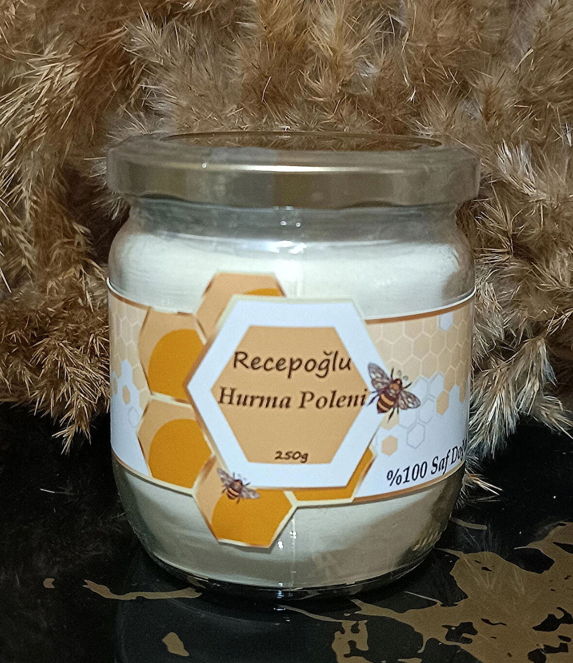 Saf Katkısız Hurma Poleni Cam Kavanoz 250 gr