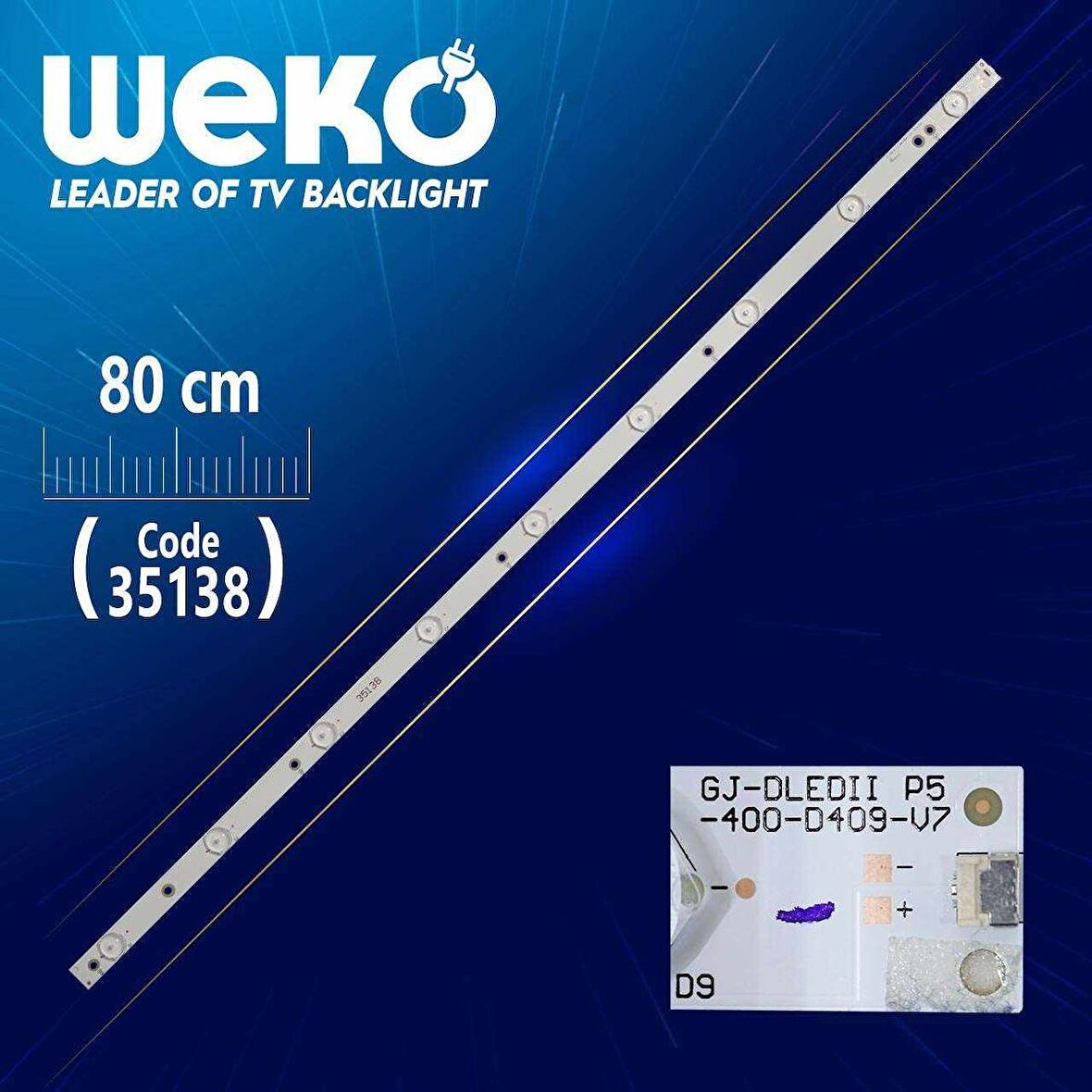 GJ-DLEDII P5-400-D409-V7 - 01J26-2 17 8*798*1.0MM - 80 CM 9 LEDLİ - (WK-234)