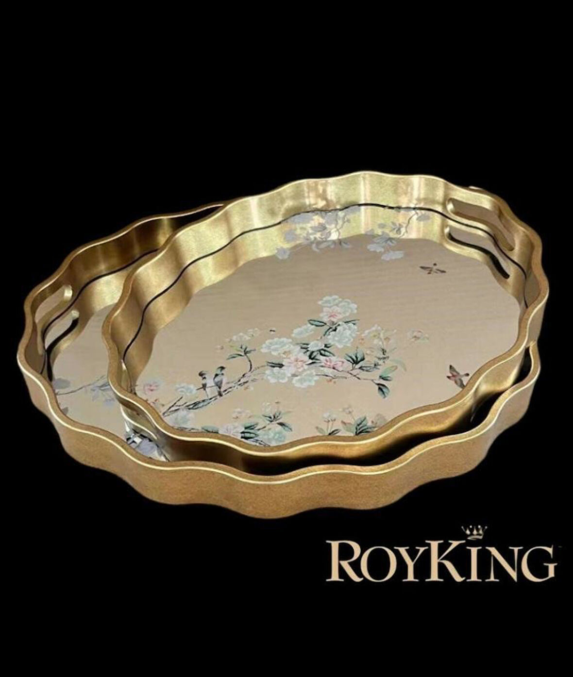 ROY KİNG 2Lİ OVAL TEPSİ 44*36 CM /38*31 CM