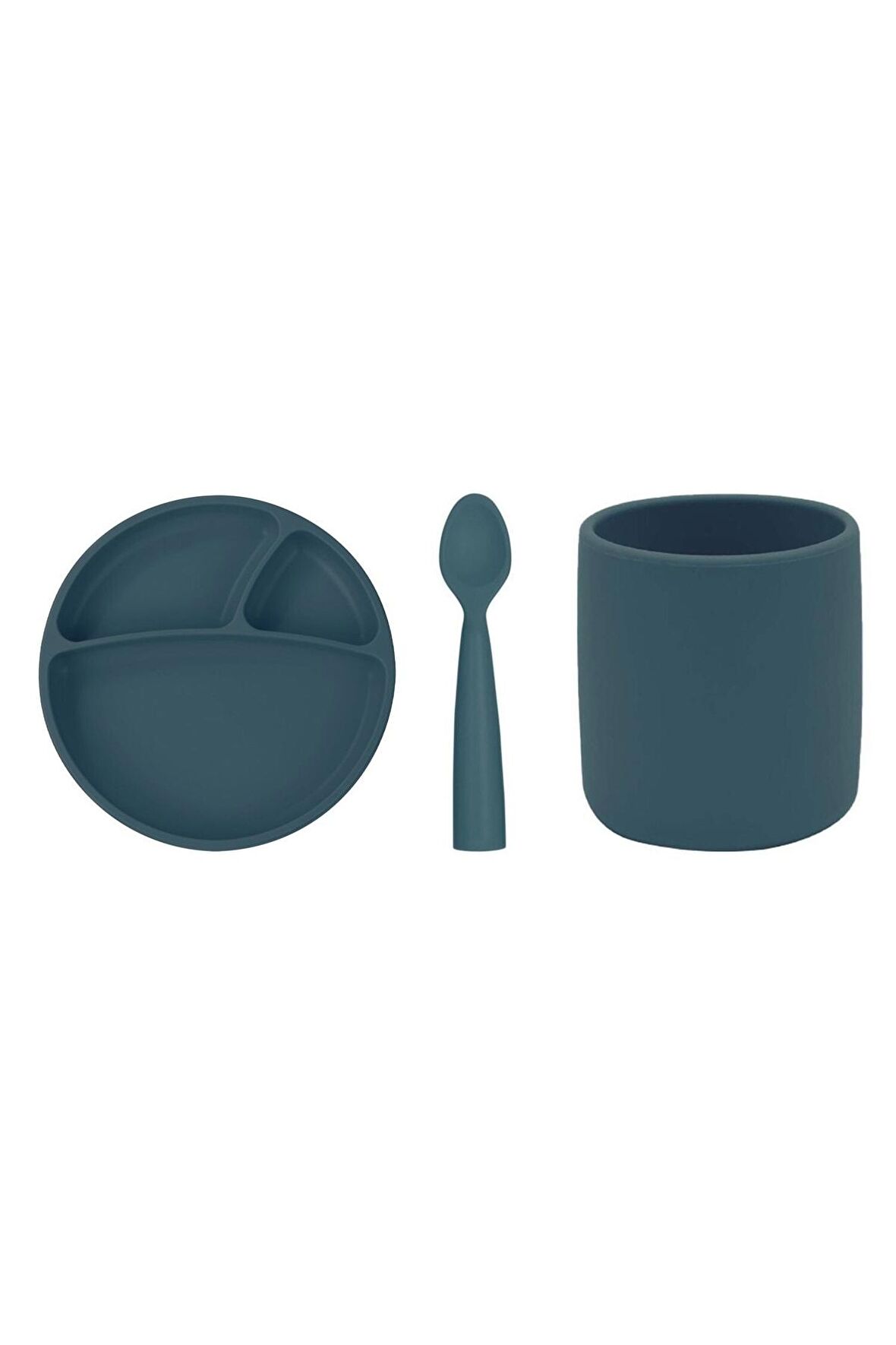 Porsiyon Tabak+bardak+nam Nam Kaşık 3'lü Set