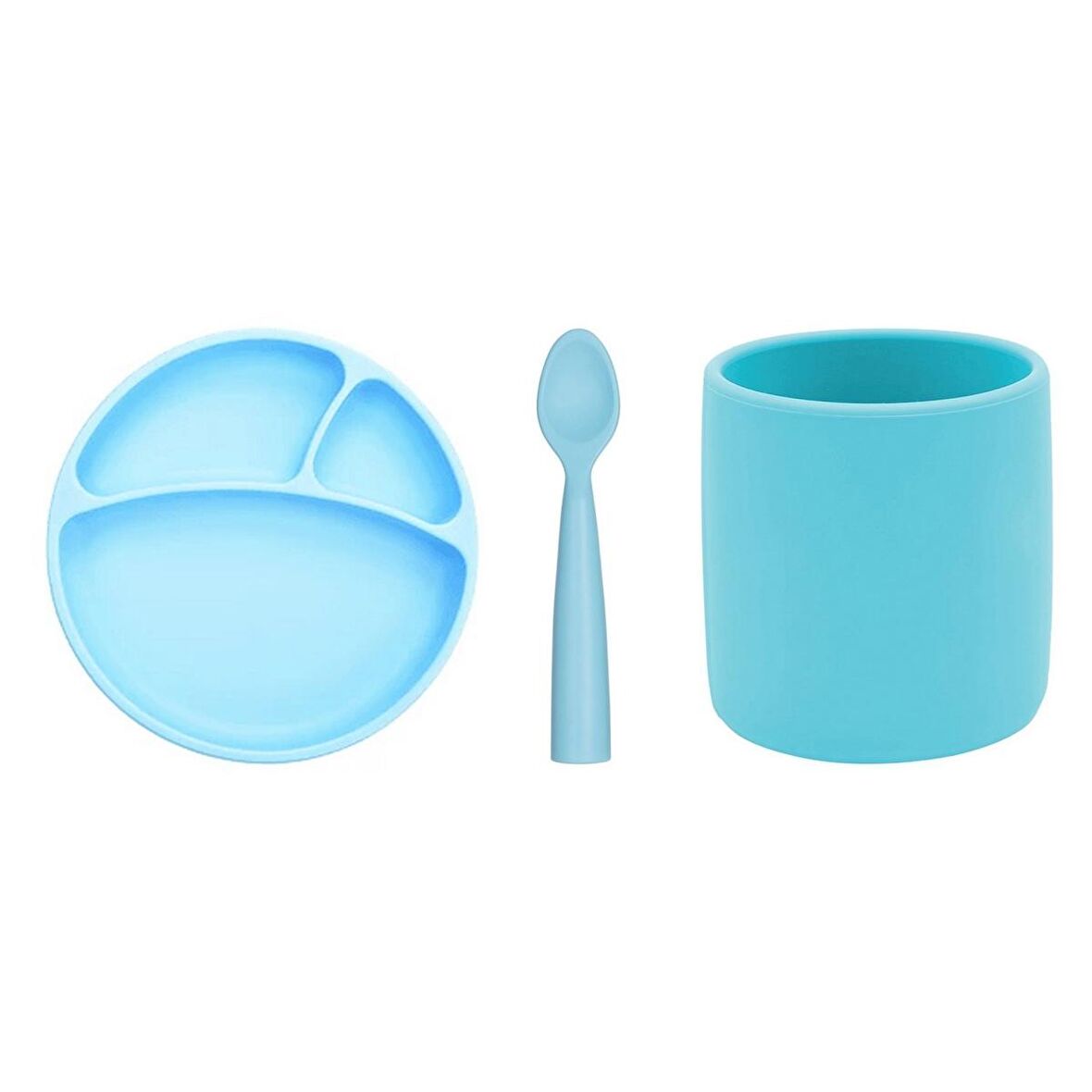Oioi Porsiyon Tabak+Bardak+Nam Nam Kaşık 3'Lü Set