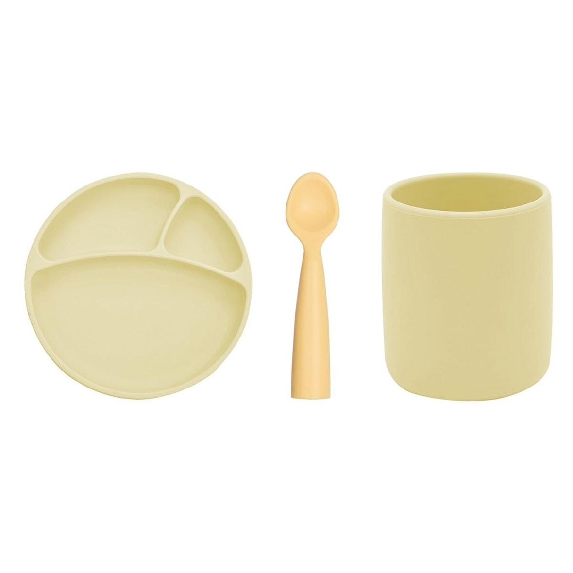 Oioi Porsiyon Tabak+Bardak+Nam Nam Kaşık 3'Lü Set