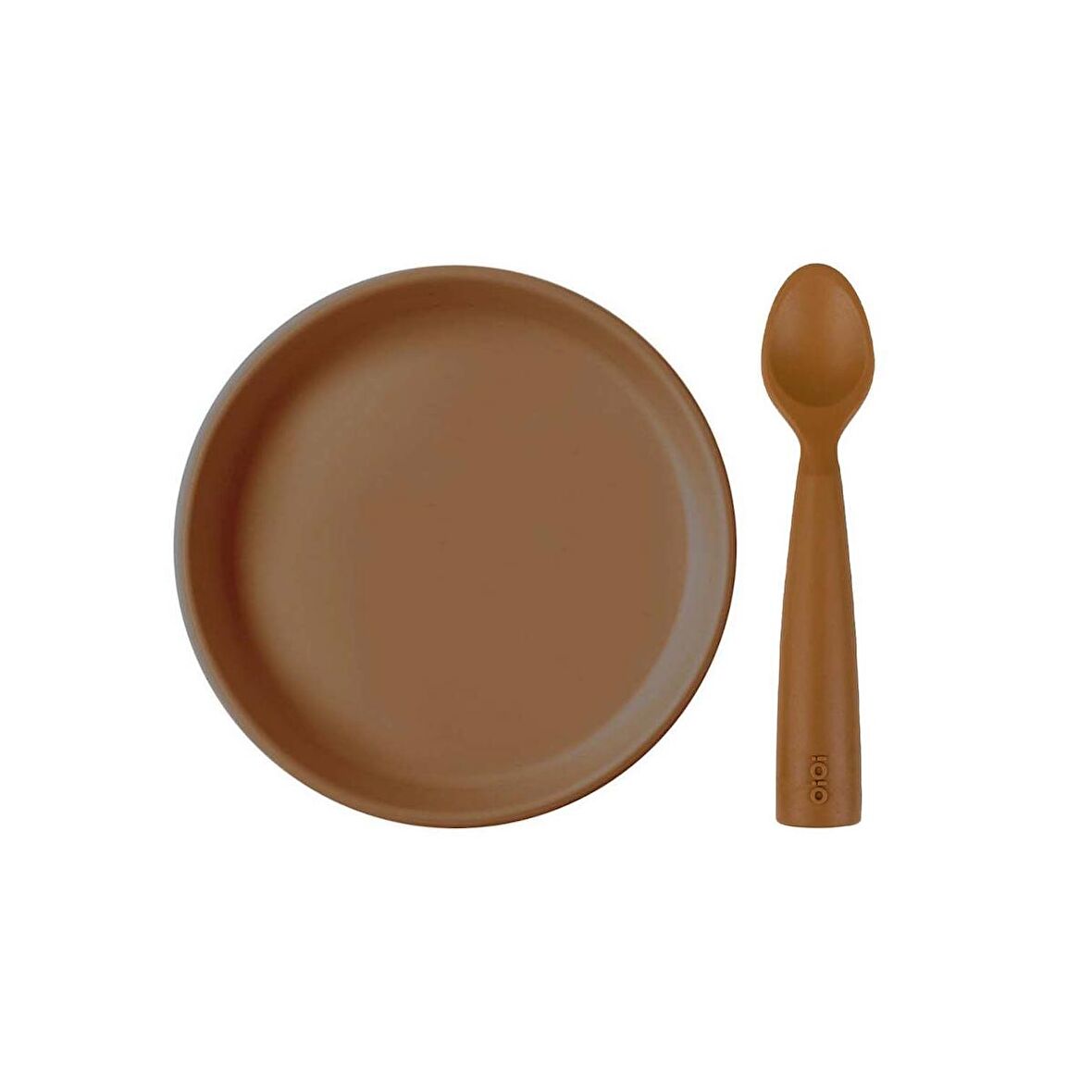 Oioi Basic Silikon Beslenme Seti Tabak&Nam Nam Kaşık