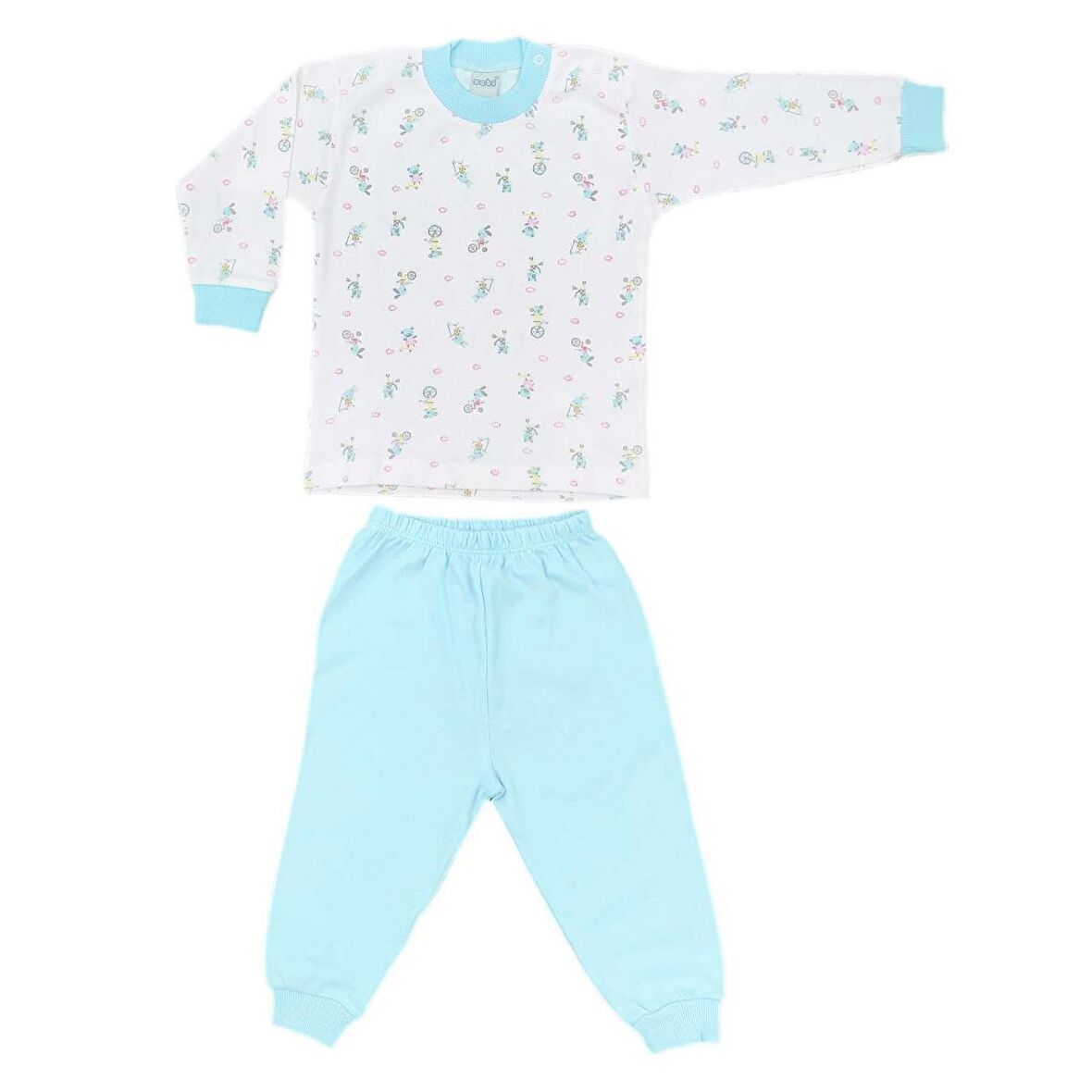 Sebi Bebe Bisikletli Bebek Pijama Takımı 2218