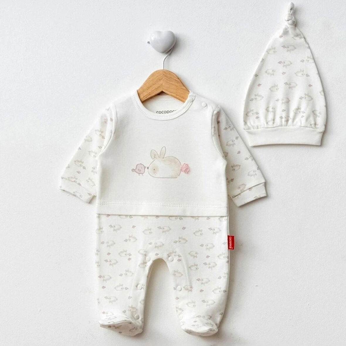 Cocopoco Şapkalı Bebek Tulumu 1072