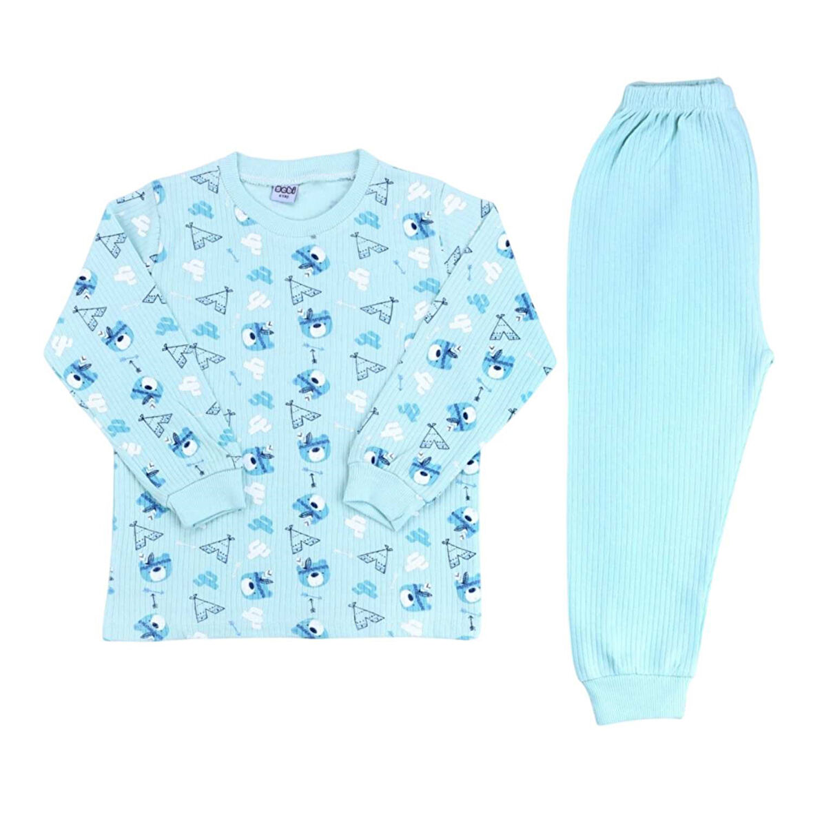 Sebi Bebe Kızılderili Ayıcık Pijama Takım 9147