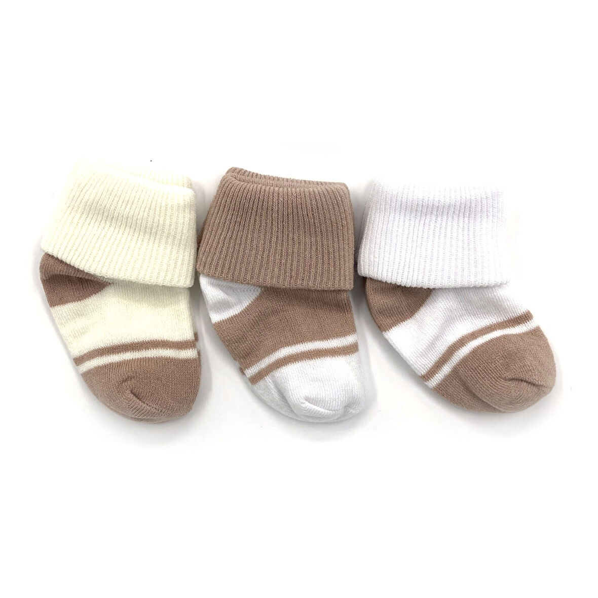 BBS Kıvrık 3'lü Bebe Çorap 120