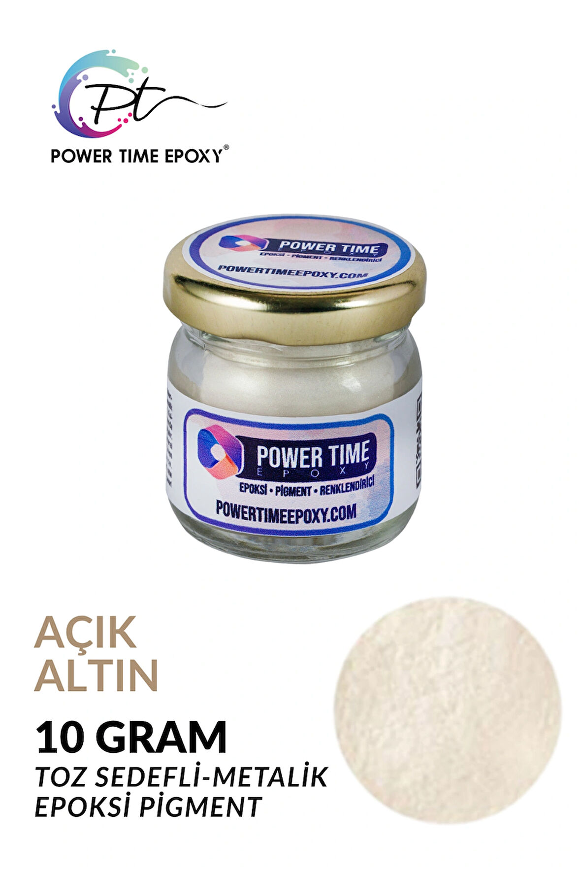 Sedefli Metalik Toz Pigment Boya / Açık Altın/ Epoksi Için 10 GRAM