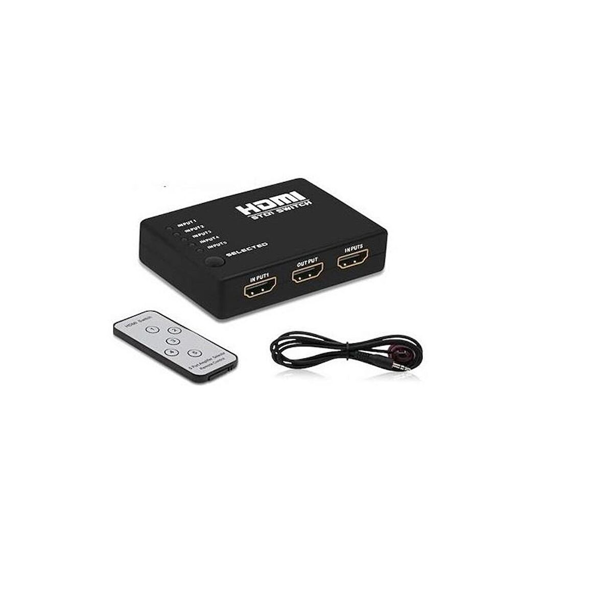 Hdmi Çoklayıcı Çoğaltıcı Switch 5 Port Kumandalı Ir Alıcılı