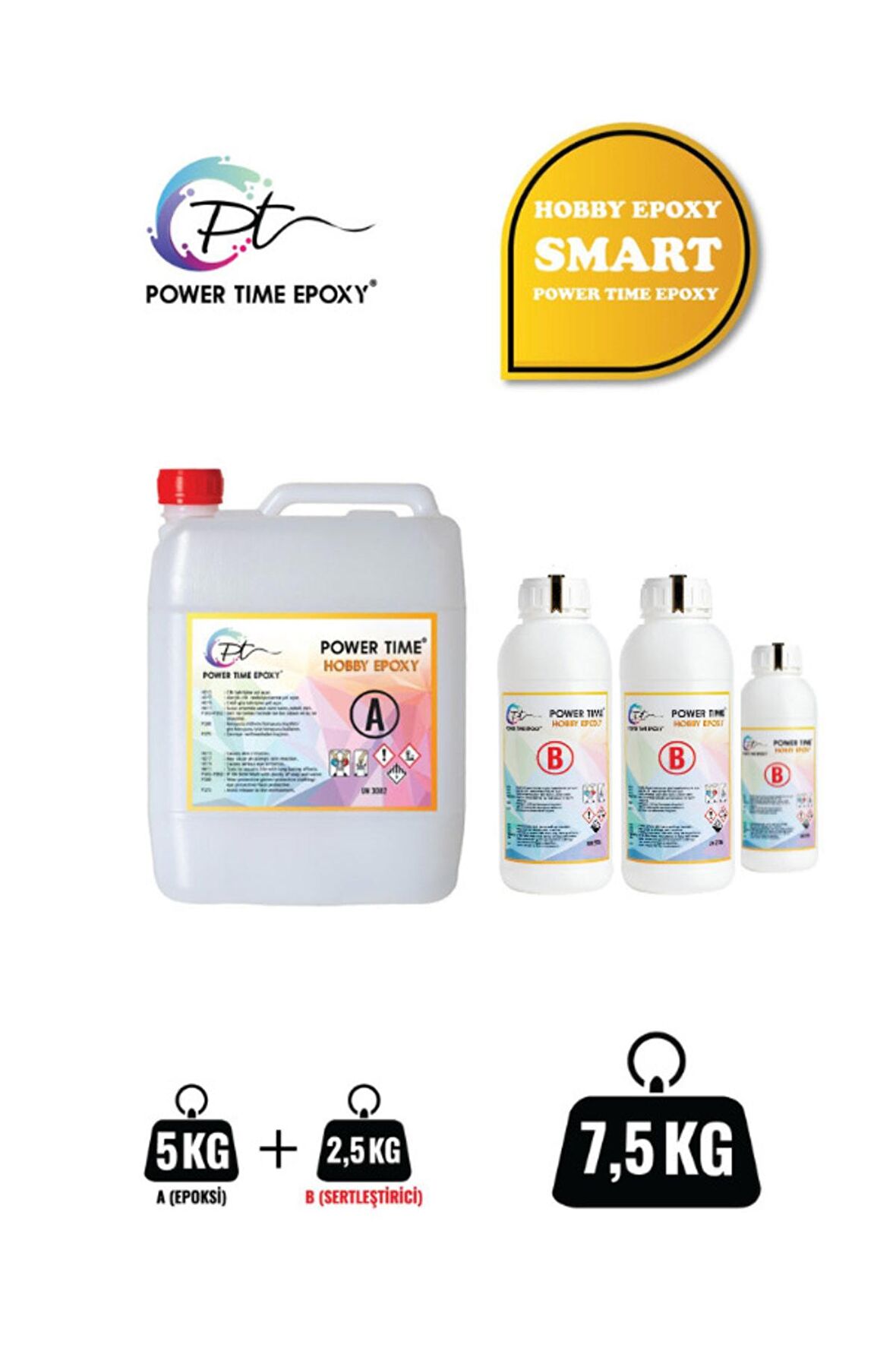 7.5 kg Hobby Epoxy Smart/ Şeffaf Epoksi Reçine Ince Döküm