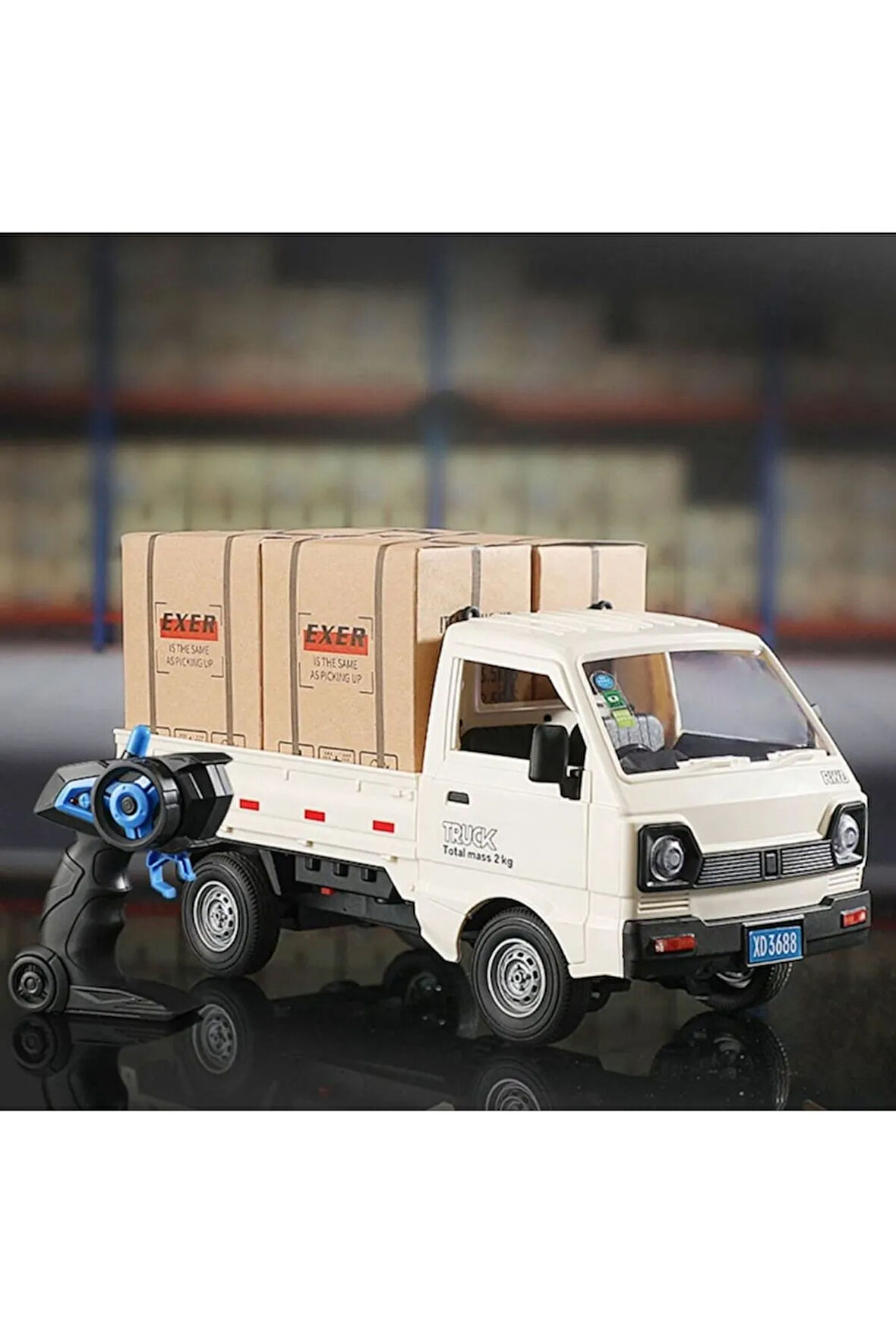 Uzaktan Kumandalı RC Kamyonet Kumandalı Sesli Işıklı Jarjlı Kamyon Yük Taşıma Aracı Yük Taşıma Aracı