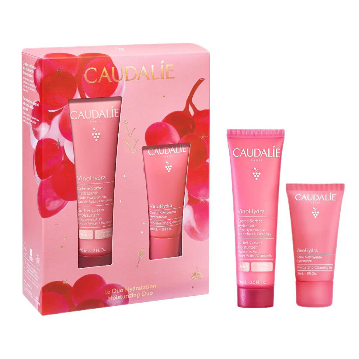 Caudalie Vinohydra Sorbet Cream 60 Ml + Moisturizing Cleansing Gel 30 Ml Yılbaşı Kofre