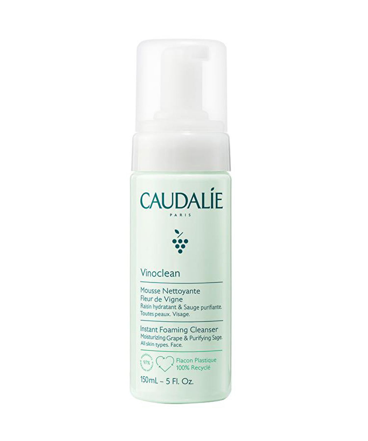 Caudalie VinoClean Tüm Ciltler için Arındırıcı Doğal Yüz Temizleme Köpüğü 150 ml 