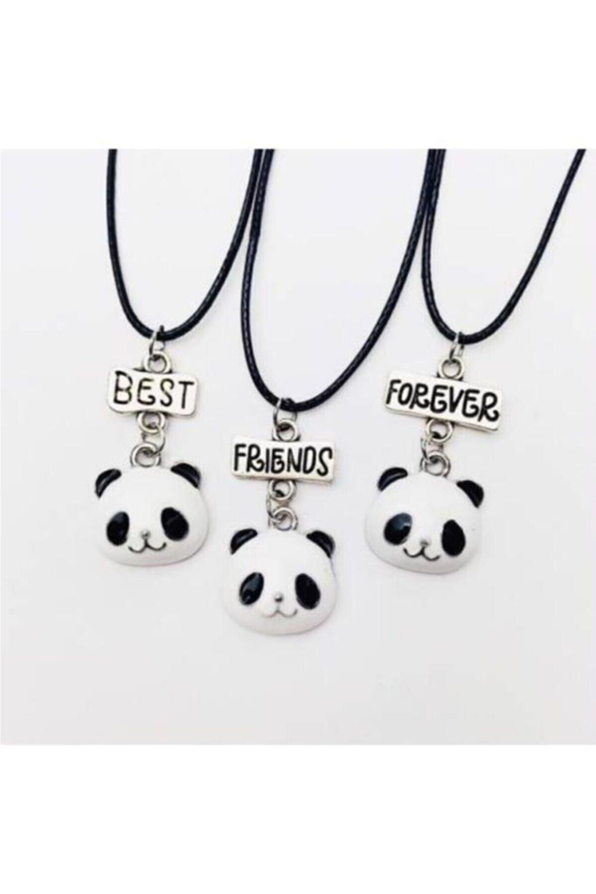 Bff Best Friends Forever 3lü Panda Kolye Hediyelik Şık