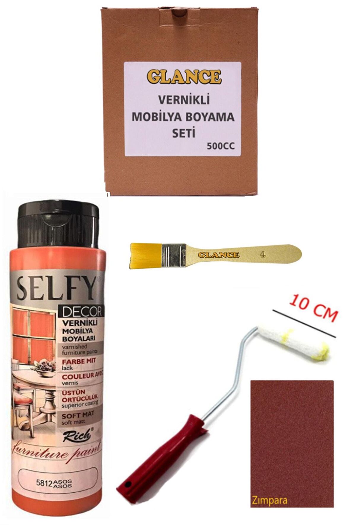 Rich Selfy Decor 500 Cc Asos Kendinden Vernikli Genel Amaçlı Boyama Seti