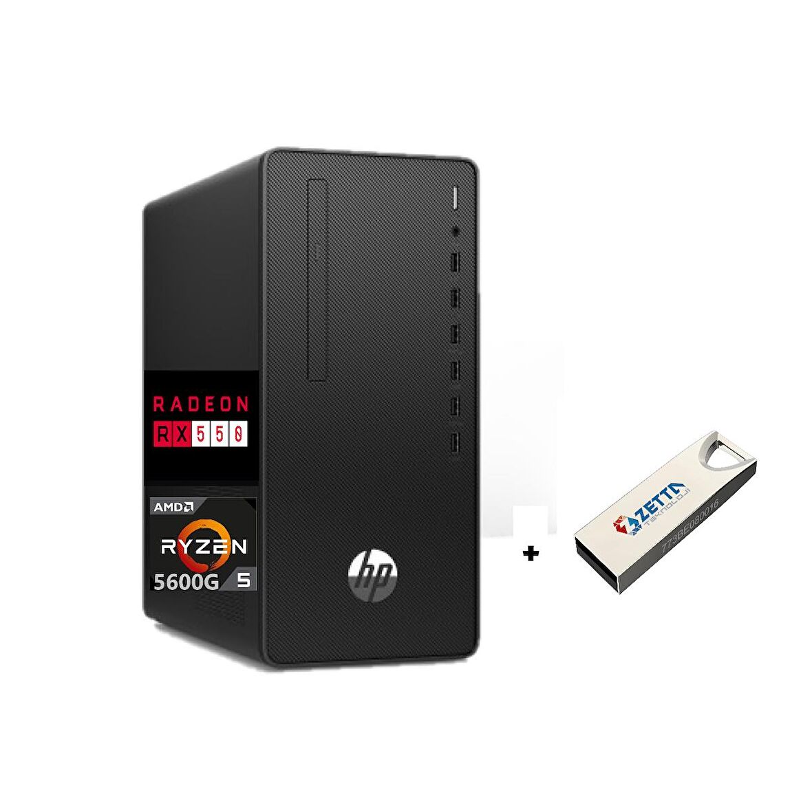 HP Pro 295 AMD 5600G 64 GB DDR4 RAM 1 TB SSD AMD Radeon RX 550 FreeDos Masaüstü Bilgisayar 