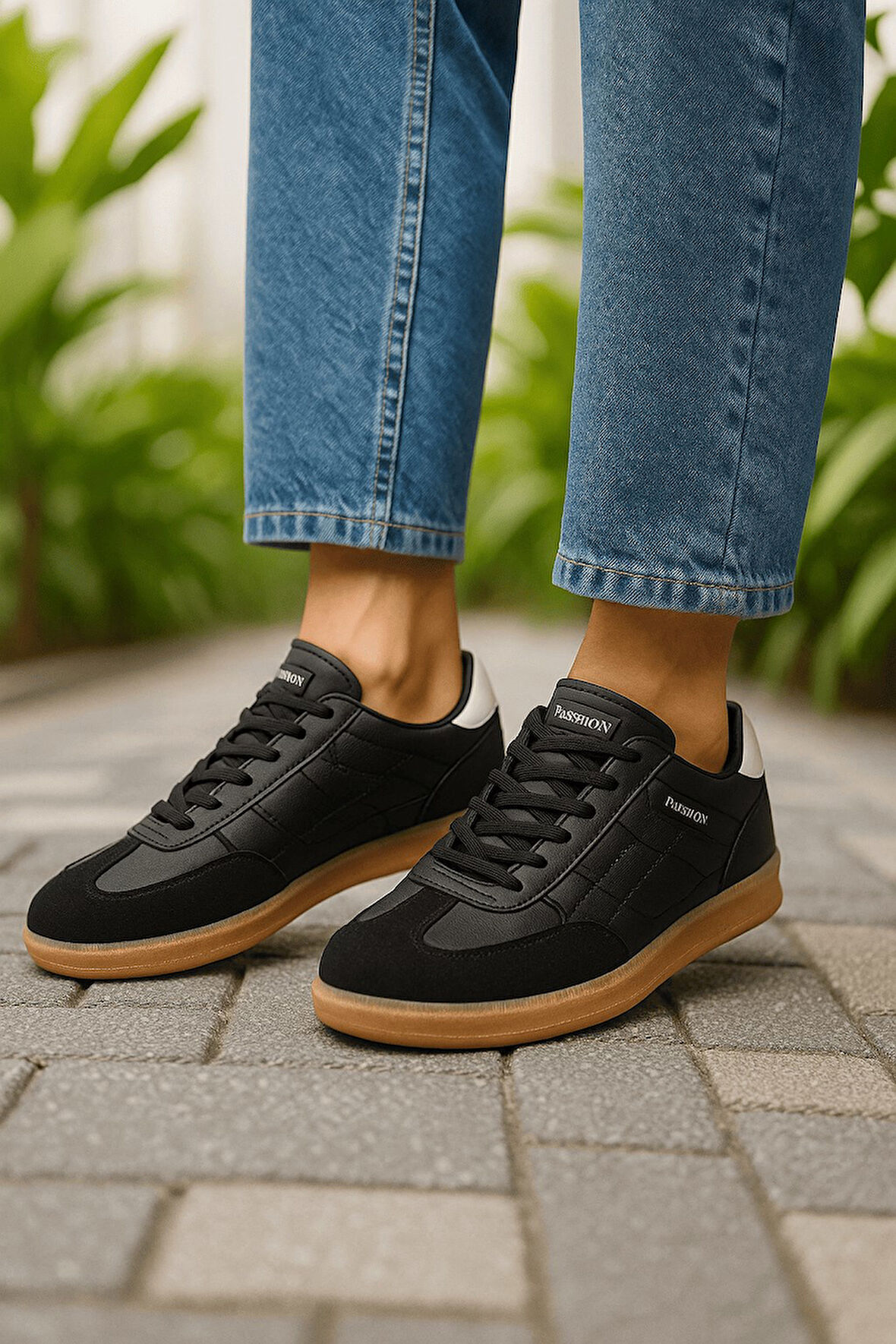 Günlük Unisex Sneaker Bağcıklı Dikiş Detaylı Oval Burun Tırtıklı Taban Hafif Spor Ayakkabı 353