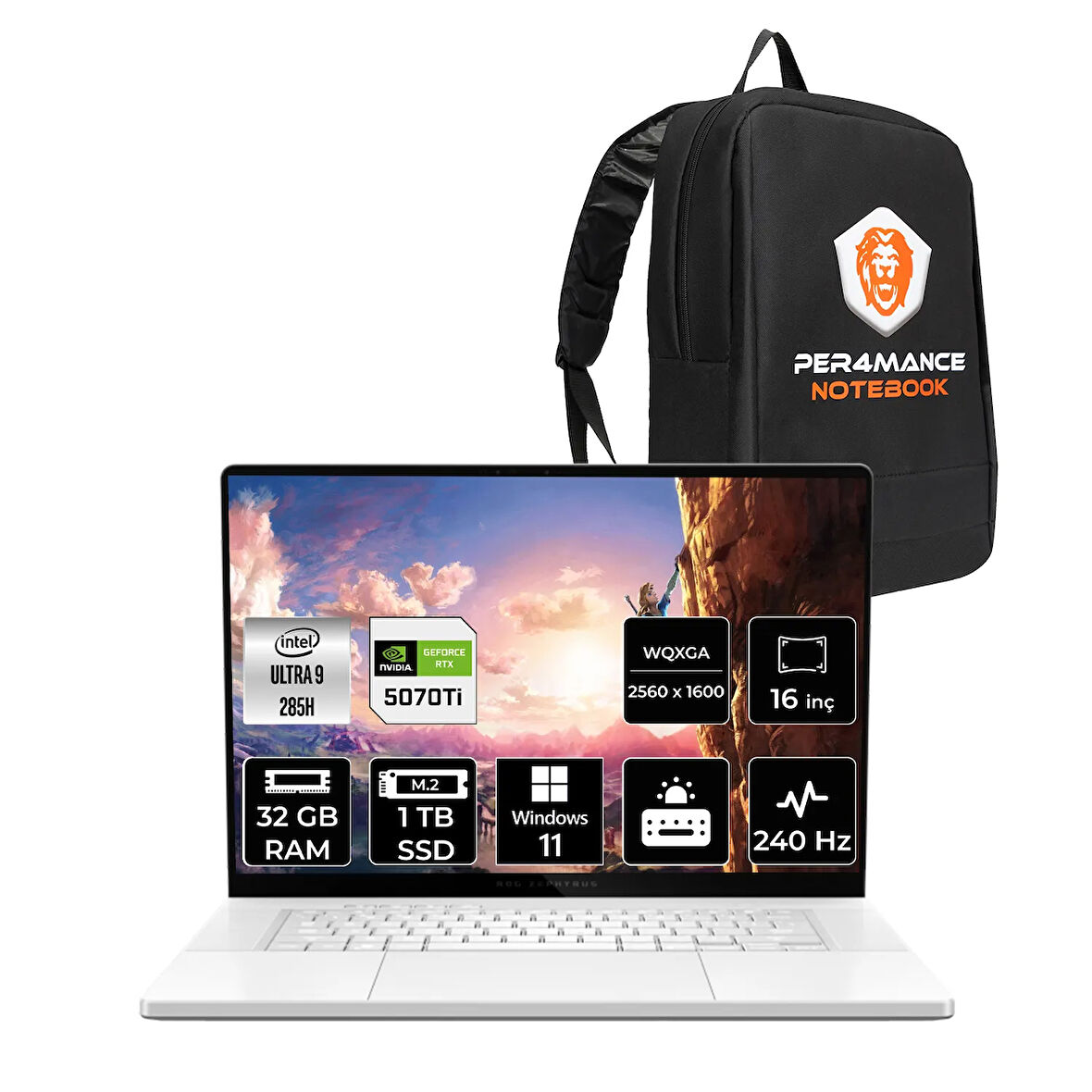 Asus ROG Zephyrus G16 Ultra 9 285H32GB 1TB SSD RTX5070Ti/12GB 240Hz 16'' 2.5K W11H Gaming & PER4