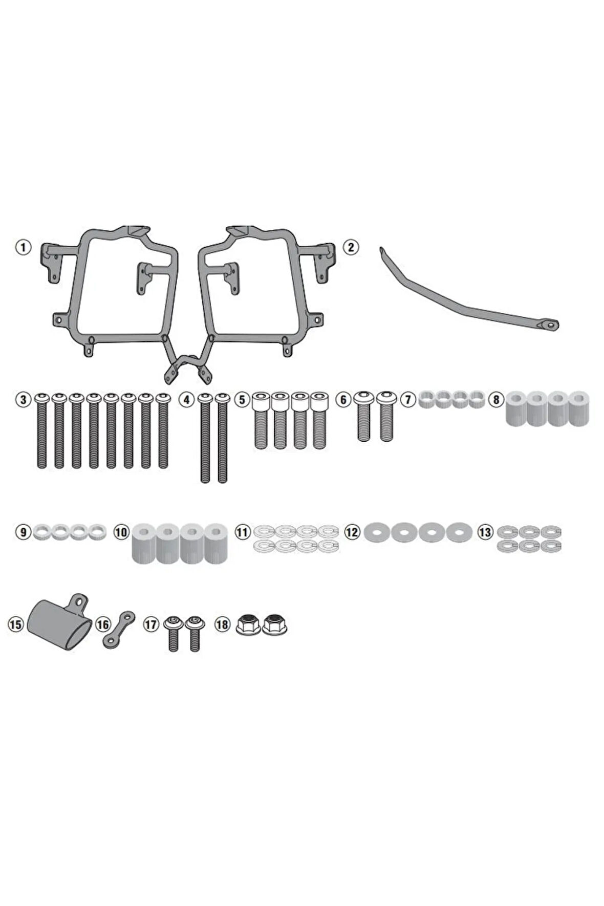 Pl3112 Suzukı Dl 650 V-strom (17-21) Yan Çanta Taşıyıcı