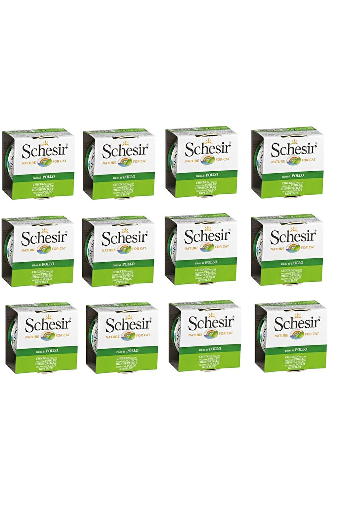 Schesir Tavuk Fileto Kedi Konservesi 85 Gr. X 12 Adet