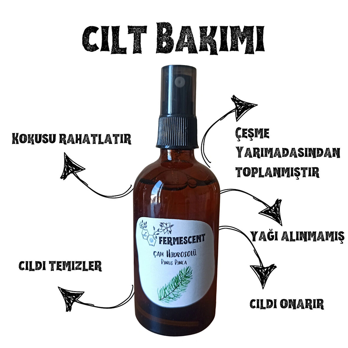 Çam Suyu - Hidrosolü - Yağı Alınmamış 100 ml