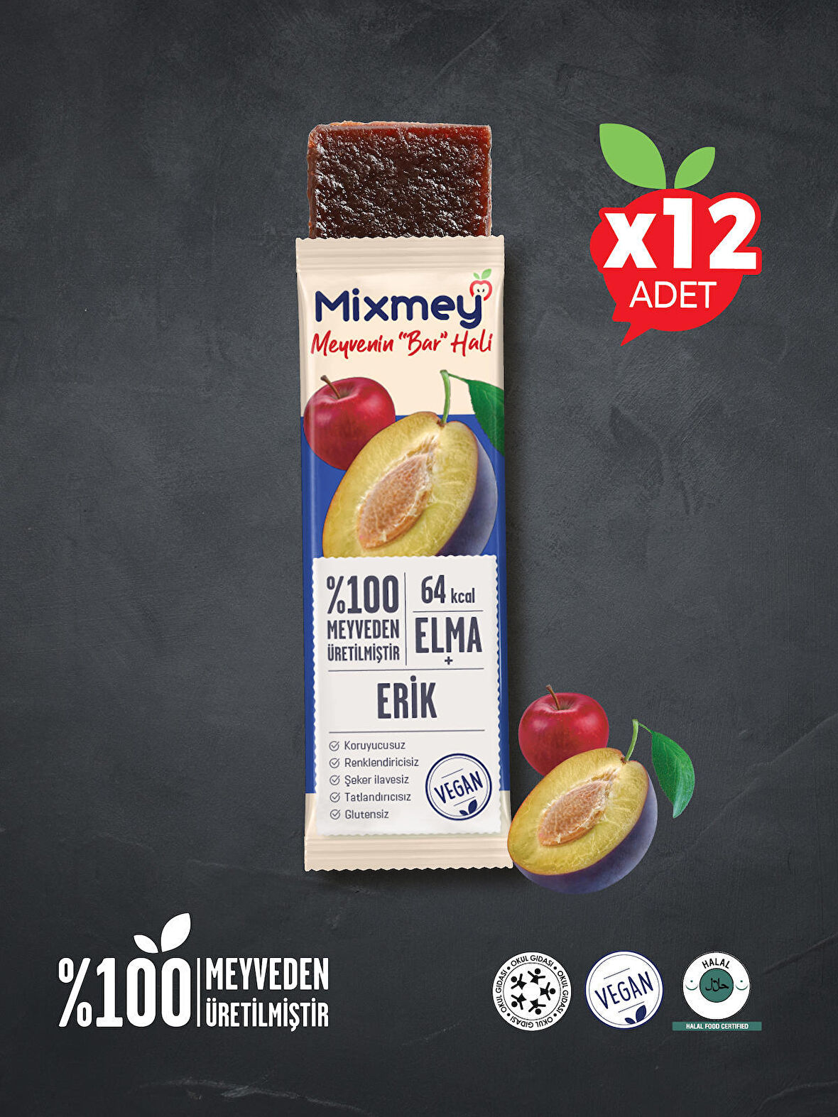 MEYVE BAR ERİK 20GR*12ADET