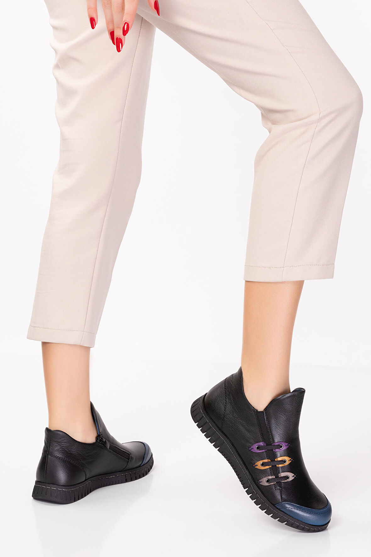 Gondol Hakiki Deri Rahat Kolay Giyim Günlük Bot ell.7129