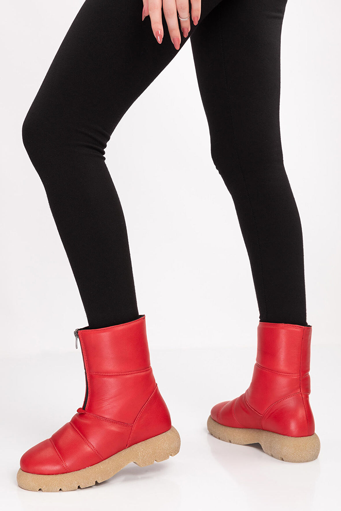 Gondol Hakiki Deri Günlük Şık Kaymaz Taban Bot tre.5070